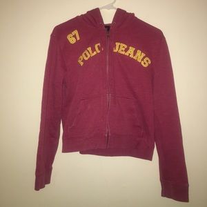 Polo Jeans Red and Yellow Zip Up Jacket